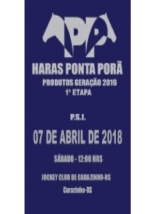 Leilao Haras Ponta Pora-1 ETAPA 2018 
