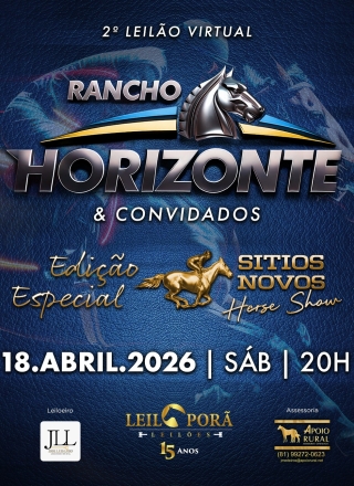 2º LEILAO VIRTUAL RANCHO HORIZONTE EDIÇÃO ESPECIAL EM SITIOS NOVOS 